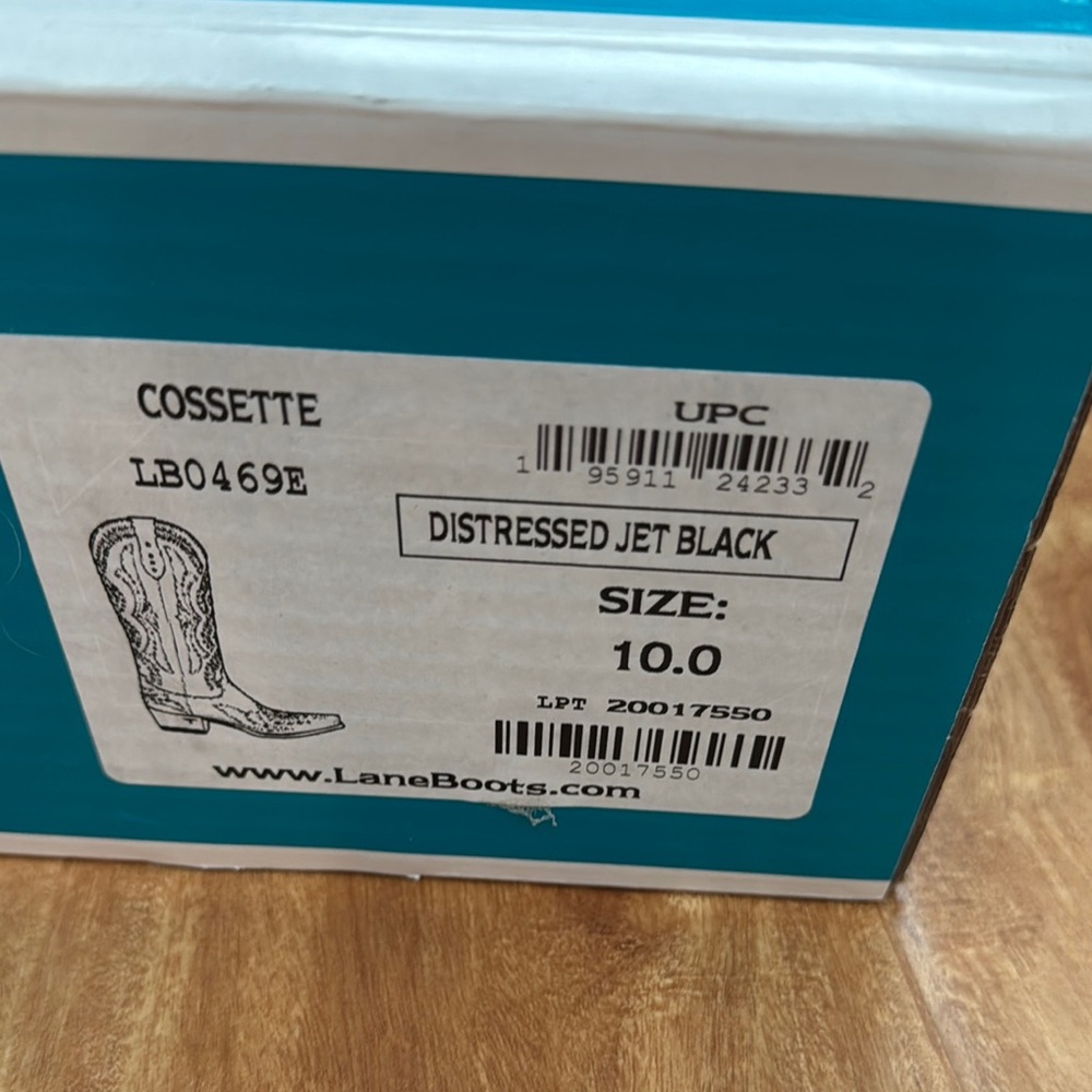 Lane COSSETTE Boots- Distressed Black size 10 - Picture 11 of 11